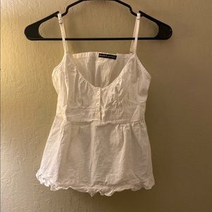 Brandy Melville white Tiffany cotton tank top